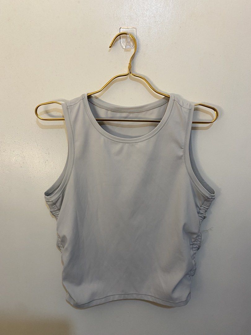 HQ tank top (pastel-gray) ruched side (Category: Activewear) located in Baguio. Submitted by affordaprice_2600baguio (Listing ID 1456880244, Image 1). Description: .