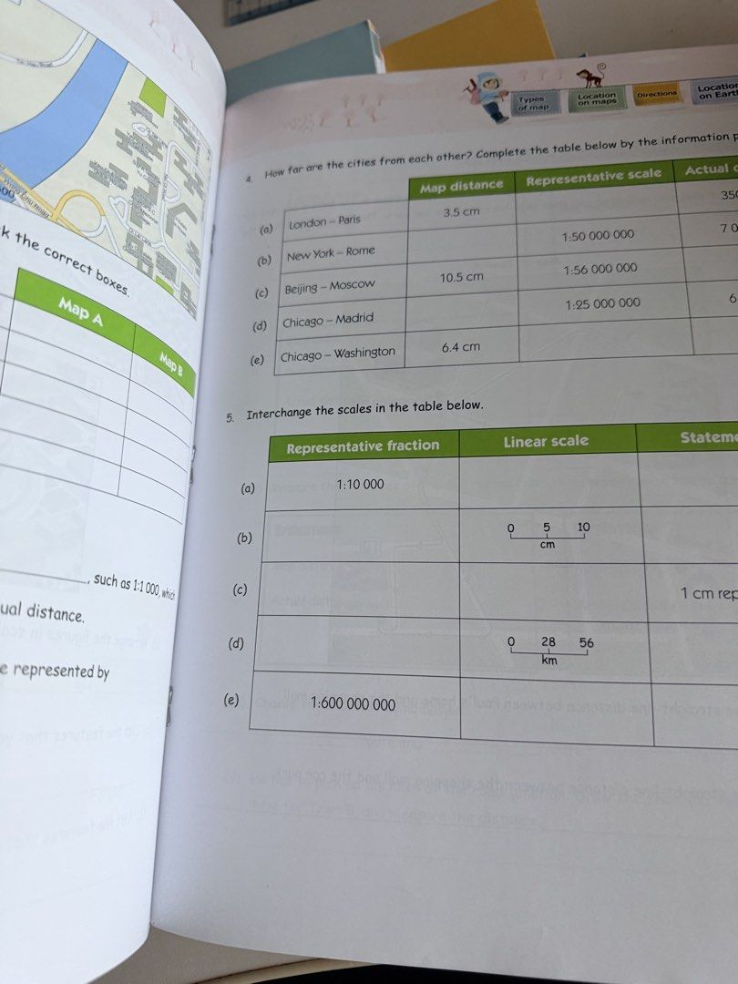 Interactive Geography Workbook Map Reading （分類：教科書）位於 Hong Kong。 由 katjf 提交（商品編號 1456787281，圖片 3）。簡介： 呢本 Interactive Geography Workbook 係關於 Map Reading 嘅。入面有好多練習題，教你點樣睇地圖同埋做比例尺嘅計算。適合地理科學生用。書本保存得幾好，內頁乾淨。有兩頁做過。