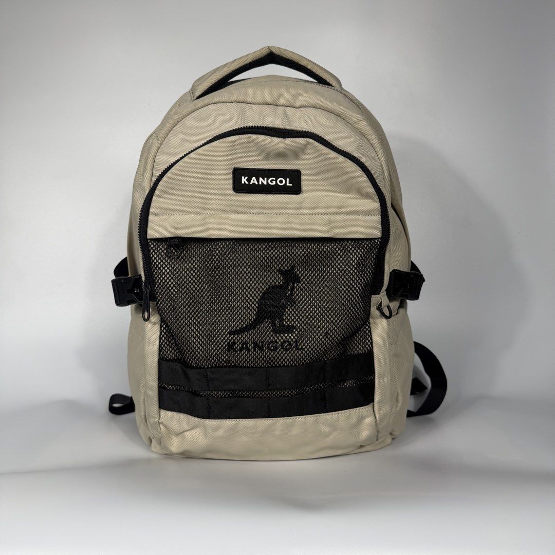 Kangol Legacy II Backpack (Category: Backpacks) located in Bacolod City. Submitted by freshstuff13 (Listing ID 1456902694, Image 1). Description: Kangol Legacy II Backpack Good as new Large size backpack with excellent storage capacity featuring a 3-layered pocket design. Features a front Velcro webbing belt and mesh pocket accents, an English logo rubber patch, and a front Kangol symbol print. Various organized storage is possible with spacious 