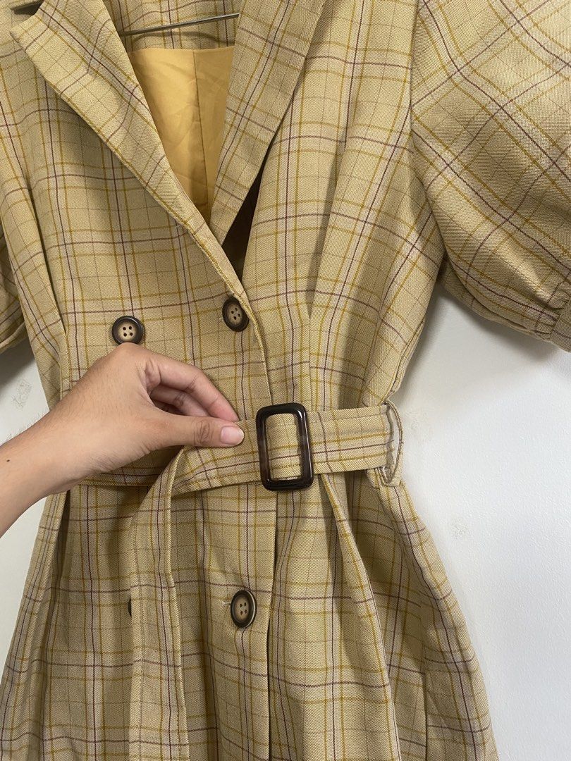 Korean Vintage Checkered Button-Up Dress (Category: Dresses) located in Manila. Submitted by sammy.exe (Listing ID 1456812044, Image 1). Description: Korean Vintage Checkered Button-Up Dress Lightly Used Best fit XS-S New to carousell/ Willing to transact via blue app or IG .