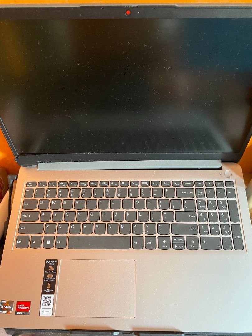 Lenovo Idea Pad Slim 1 (Category: Laptops & Notebooks) located in Caloocan City. Submitted by shunaaaaa (Listing ID 1456881009, Image 3). Description: Selling Lenovo Idea Pad Slim 1 RFS: di naman nagagamit masyado, only used it during my job hunting era for VA. Issue: Natuklap yung glue sa lower left ng screen, but all in all, still functional just like when it was first bougth in Dec. 2024. Still with box and charger, freebie is laptop stand wit