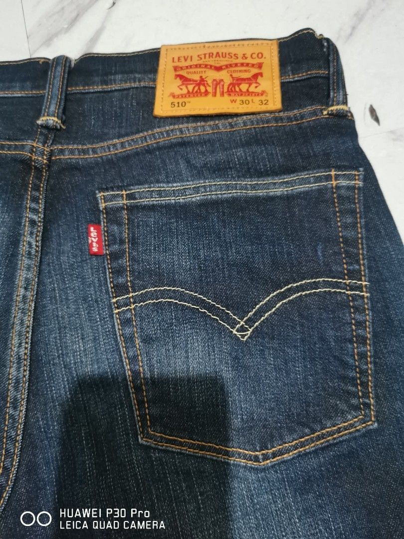 Levi's 510 Jeans W30 Dark Wash (Category: Jeans) located in Makati City. Submitted by relianzmae57131 (Listing ID 1456895658, Image 2). Description: - Classic dark wash Levi's 510 jeans - Size: W30 - Ideal for everyday wear - Made with durable, quality denim - A versatile staple for any wardrobe - Please check photos for detailed condition issue altered length 32 inches total.