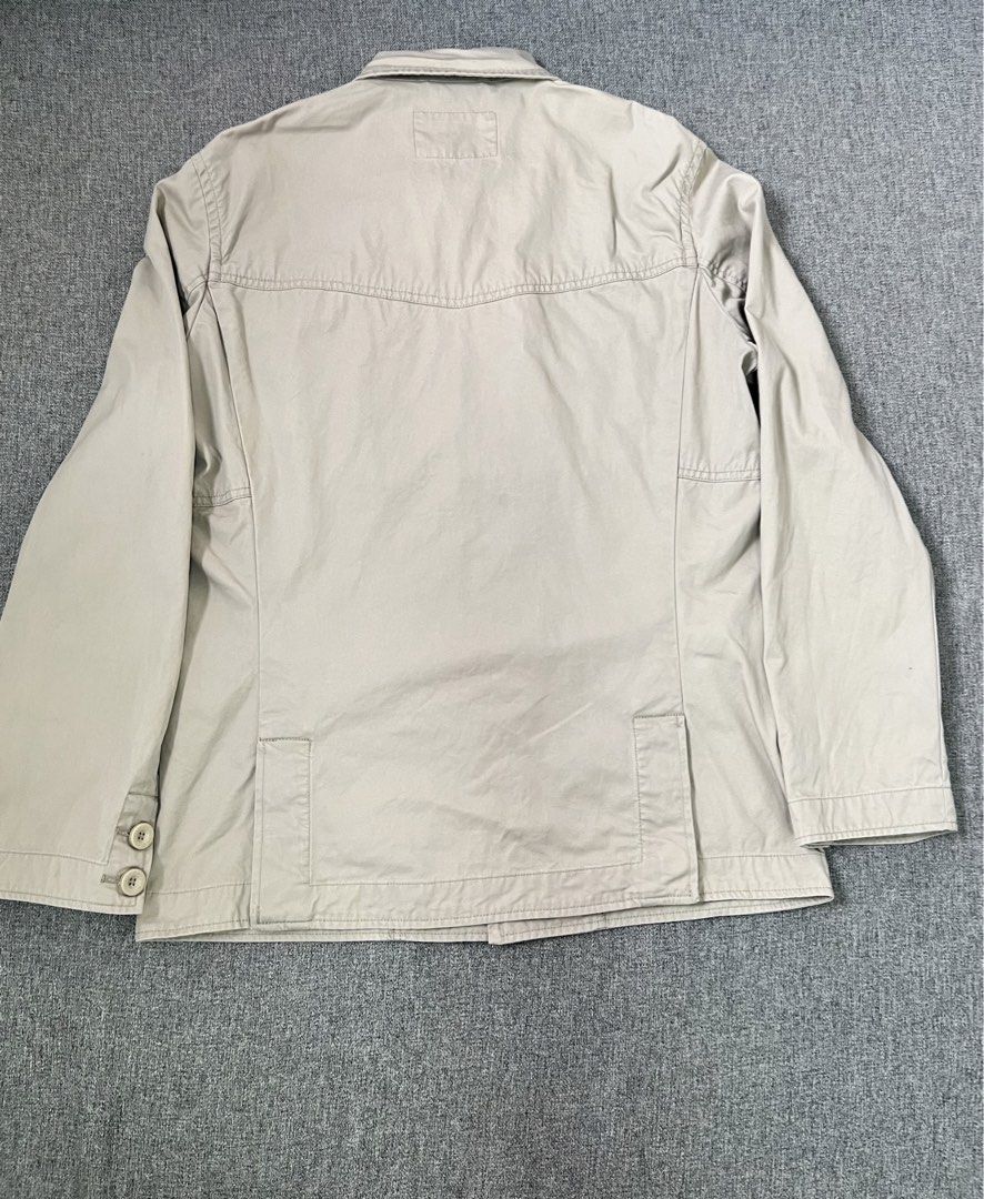 Levi's utility chore jacket-Beige (Category: Coats, Jackets and Outerwear) located in Muntinlupa City. Submitted by thriftdripbyjm (Listing ID 1456874666, Image 2). Description: Color rate: 10/10 Dimes: 22x30 (L on tag) Sleeve: 26 Issue: minimal dot stains Price: 1850+sf.