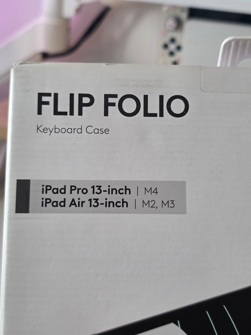 Logitech Flip Folio Keyboard Case 13-inch (Category: Computer Keyboard) located in Marikina City. Submitted by seoulcornermnl (Listing ID 1456830036, Image 3). Description: iPad Pro 13-inch | M4 iPad Air 13-inch | M2, M3.