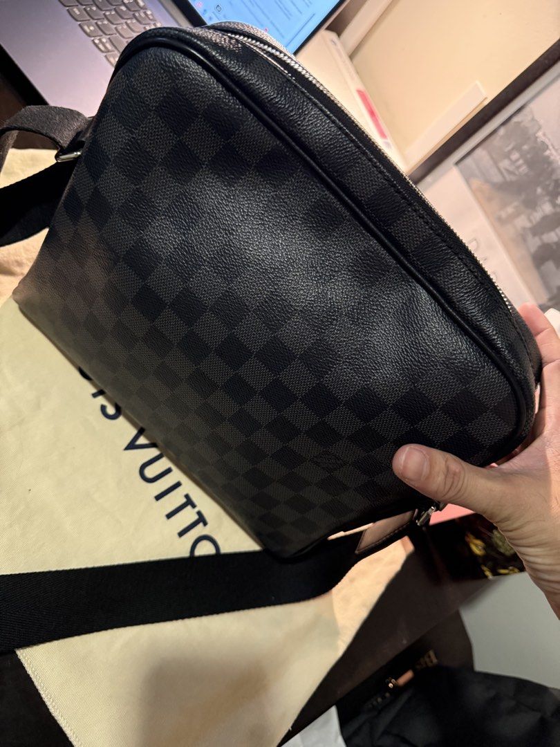 Louis Vuitton Damier Graphite Dayton Reporter (Category: Sling Bags) located in Mandaluyong City. Submitted by huntervip (Listing ID 1456800582, Image 2). Description: ✨ AUTHENTIC LOUIS VUITTON Damier Graphite DAYTON Reporter — ₱55,000 ✨ Selling my Authentic Louis Vuitton Dayton Bag in Rank A condition — exceptionally well-maintained and ready to wear. A beautiful LV piece for collectors or anyone looking for a timeless luxury bag. 🖤 👜 Authenti