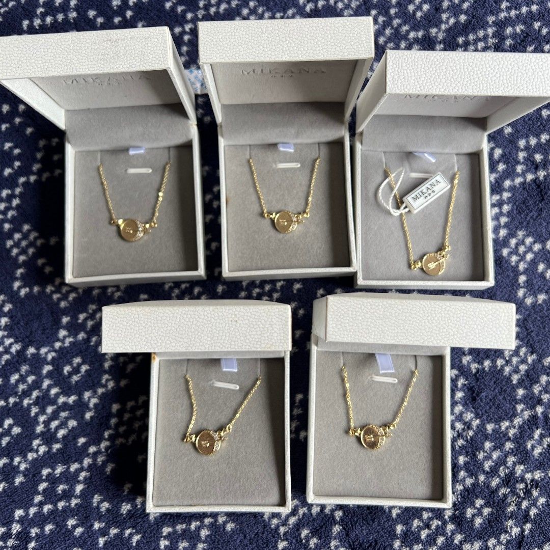 Mikana Artemis Necklace with Pendant (Category: Necklaces) located in Quezon City. Submitted by all_items_50_each (Listing ID 1456916397, Image 2). Description: Mikana Artemis Necklace 18k gold plated, Cubic zircon crystals With jewelry box 1 PC available - 50/EACH *bought a lot of mystery necklaces, same design was given 😓 *New, not used 💲ALL ITEMS 50 each 💰MOP: GCash ➕Add shipping fee ❌NO rush shipping, meet up, haggling ✔️for rush, use grab