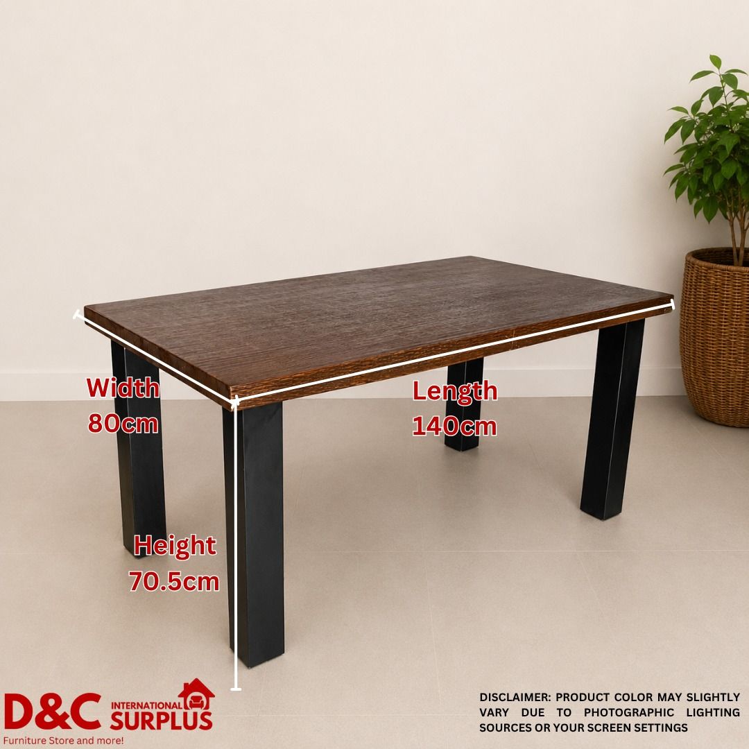MIKIMOKU JAPANESE DINING SET (Category: Tables & Sets) located in Caloocan City. Submitted by dcintsurplus (Listing ID 1456865043, Image 3). Description: MIKIMOKU JAPANESE DINING SET P14,900 📏 TABLE SIZE • Height: 70.5 cm • Length: 140 cm • Width: 80 cm 🪑 CHAIR SIZE • Seat Height: 41 cm • Overall Height: 76.5 cm • Length: 48 cm • Width: 45.5 cm ✨ SET INCLUDES: ✔️ 1 Dining Table ✔️ 4 Matching Dining Chairs 📋 PRODUCT DETAILS: • Model: MIKIMOKU C