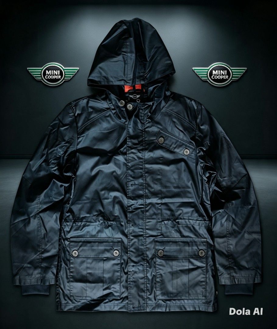 Mini Cooper Design Waxed Navy Zip Button Pocket Hooded Jacket🚗 (Category: Coats, Jackets and Outerwear) located in Bulacan. Submitted by ssirc (Listing ID 1456814675, Image 1). Description: Mini Cooper Design Waxed Navy Zip Button Pocket Hooded Jacket🚗 Size:Large on tag Width:21 ½ Length:30 Sleeve/s:26 Payment 1st🚗 1,899+SF🚗 Lbc/Lalamove/J&T🚗.