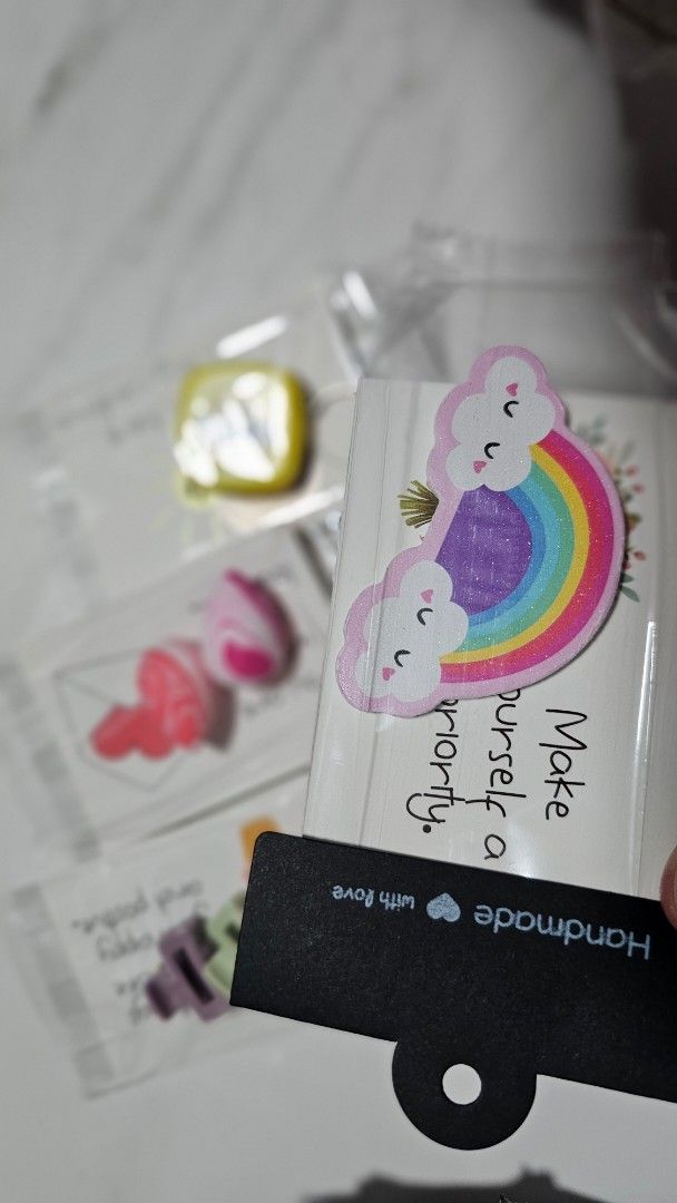 Nail buffer doorgift (Category: Hair Accessories) located in Singapore. Submitted by fromonedollar (Listing ID 1456922169, Image 2). Description: - Adorable handmade accessory set - Includes: Nail Buffer - Each item individually packaged - Features a 'Handmade with love' tag - Ideal for gifting or personal treats - Charming and unique pieces ps: no minimum purchase strictky self collection at senja.