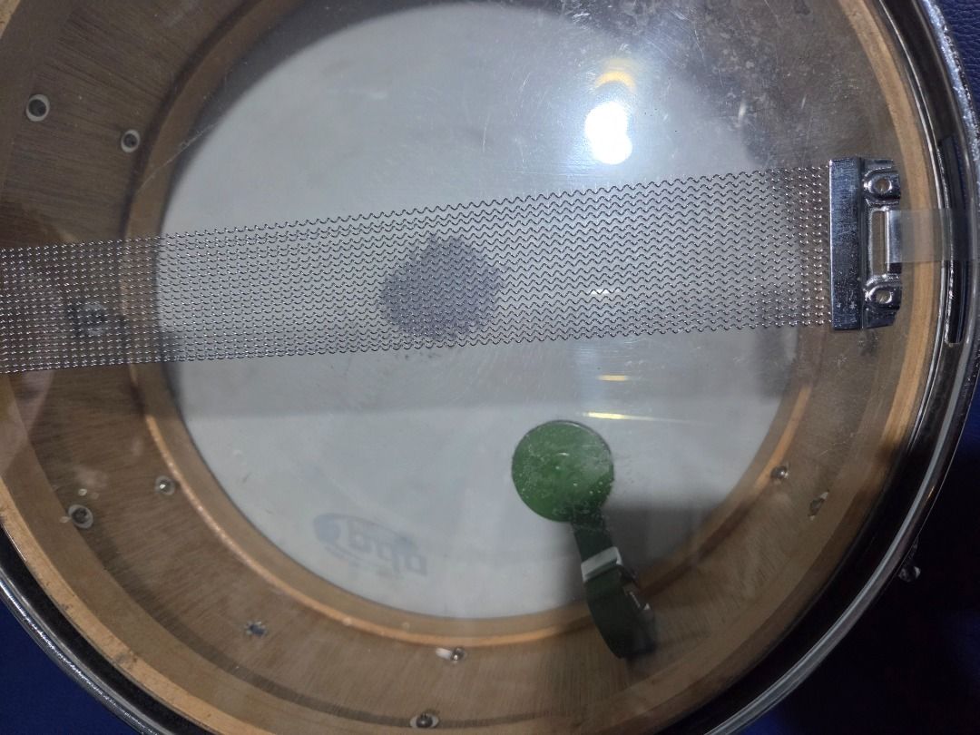 Nikkan Vintage Snare Drum (Category: Musical Instruments) located in Marikina City. Submitted by francomalaya (Listing ID 1456875439, Image 3). Description: Selling my 1960's pre-Nippon Gakki, pre-Yamaha, vintage Nikkan snare drum in oyster black pearl finish. Mint condition, needs cleaning but well kept in a snare bag. All-original parts including snare throw-off, snare-butt, snare wires, and tuning key. Snare bag not included. Drum heads shown 