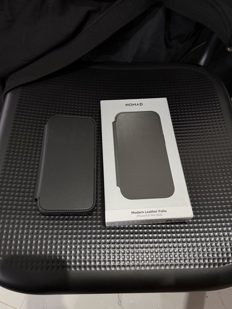 Nomad Modern Leather Folio for iPhone 17 Pro (Category: Cases & Sleeves) located in Cavite. Submitted by ervsandspices (Listing ID 1456842963, Image 1). Description: For iPhone 17 Pro Nomad Modern Leather Folio case Camino leather - Black New .