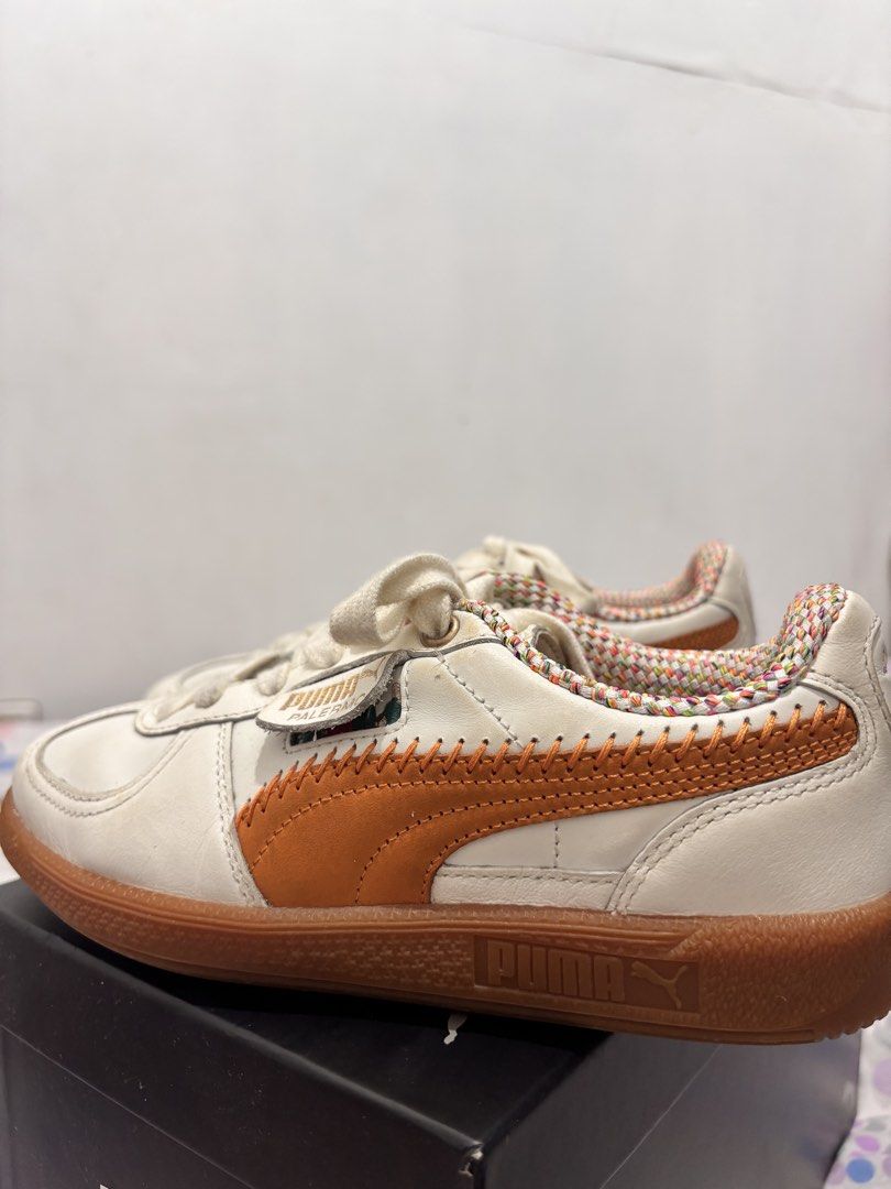 PALERMO SQUID GAME WARM WHITE-PUMPKIN PIE (Category: Sneakers) located in Manila. Submitted by _bevvvvv (Listing ID 1456941245, Image 2). Description: Lightly used With shoe lace of different color and box..