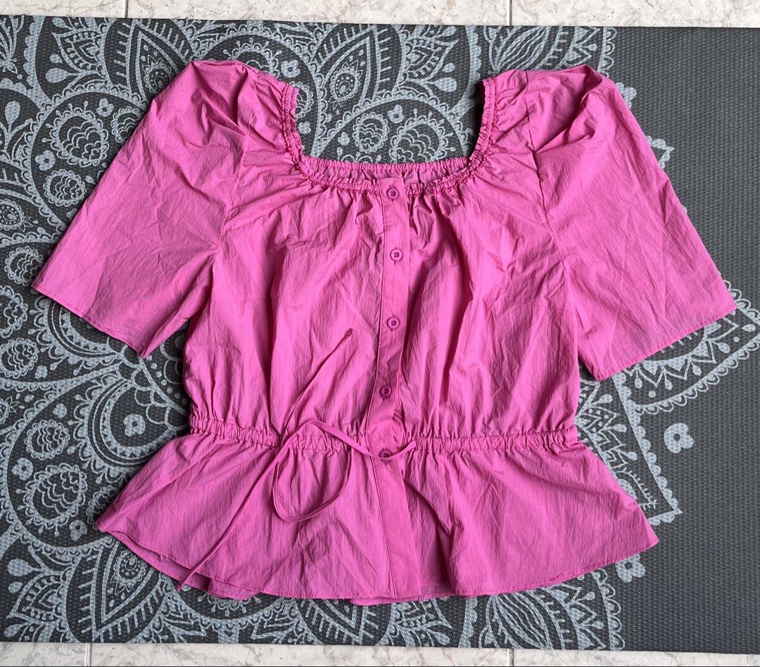Peplum Blouse with Drawstring (Category: Blouses) located in Manila. Submitted by dayclutter (Listing ID 1456935170, Image 1). Description: color may vary to lighting adjustable drawstring.