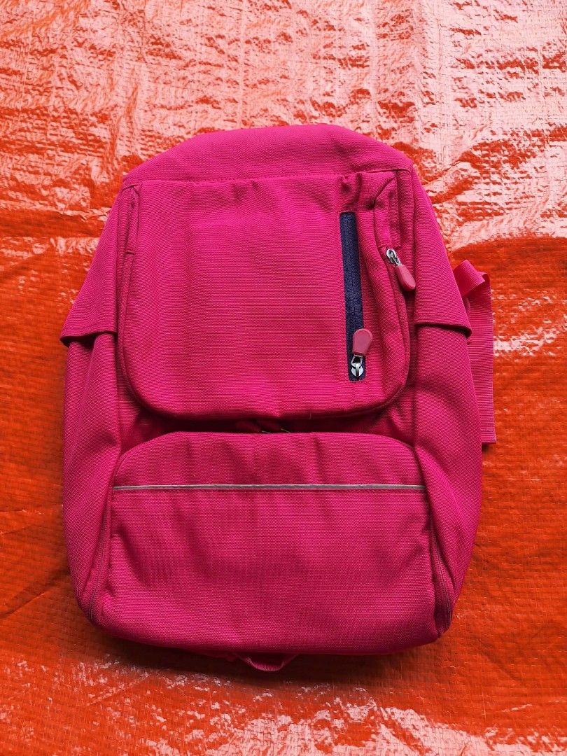 Pink Cordura Fabric Backpack with Multiple Pockets (Category: Backpacks) located in Malaybalay. Submitted by mags_sofia (Listing ID 1456910822, Image 1). Description: - Durable bright pink Cordura fabric - Main compartment - Front zippered pocket - Additional zippered pocket on front flap - Padded shoulder straps for comfort - Reflective strips on shoulder straps - Ideal for school or everyday adventures.