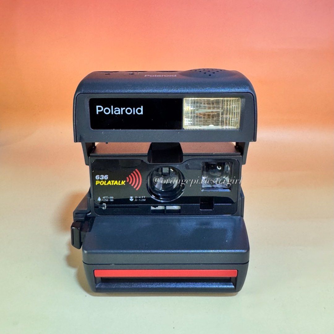 Polaroid 636 Polatalk Instant Camera Boxed Unit (Category: Cameras) located in Bulacan. Submitted by orangepixiestixgirl (Listing ID 1456888632, Image 1). Description: ‼️message me on ig, @orangepixiestixgirl for inquiries and transactions‼️ ‼️CAN’T REPLY HERE‼️ Polaroid 636 Polatalk Instant Camera Boxed Unit —Includes a sound playback function that lets you record or play custom audio clips when you press the shutter button. —Flash, Speaker/Mic,