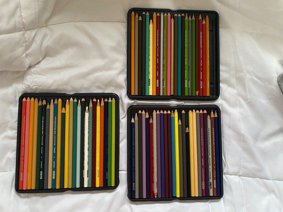 Prismacolor Premier Colored Pencils Set - 72 Colors (Category: Stationery & School Supplies) located in Davao. Submitted by toavstado (Listing ID 1456861506, Image 3). Description: Prismacolor Premier Colored Pencils 72 Pcs Note: Missing 2 pencils Condition: Good as new - not all are sharpened.