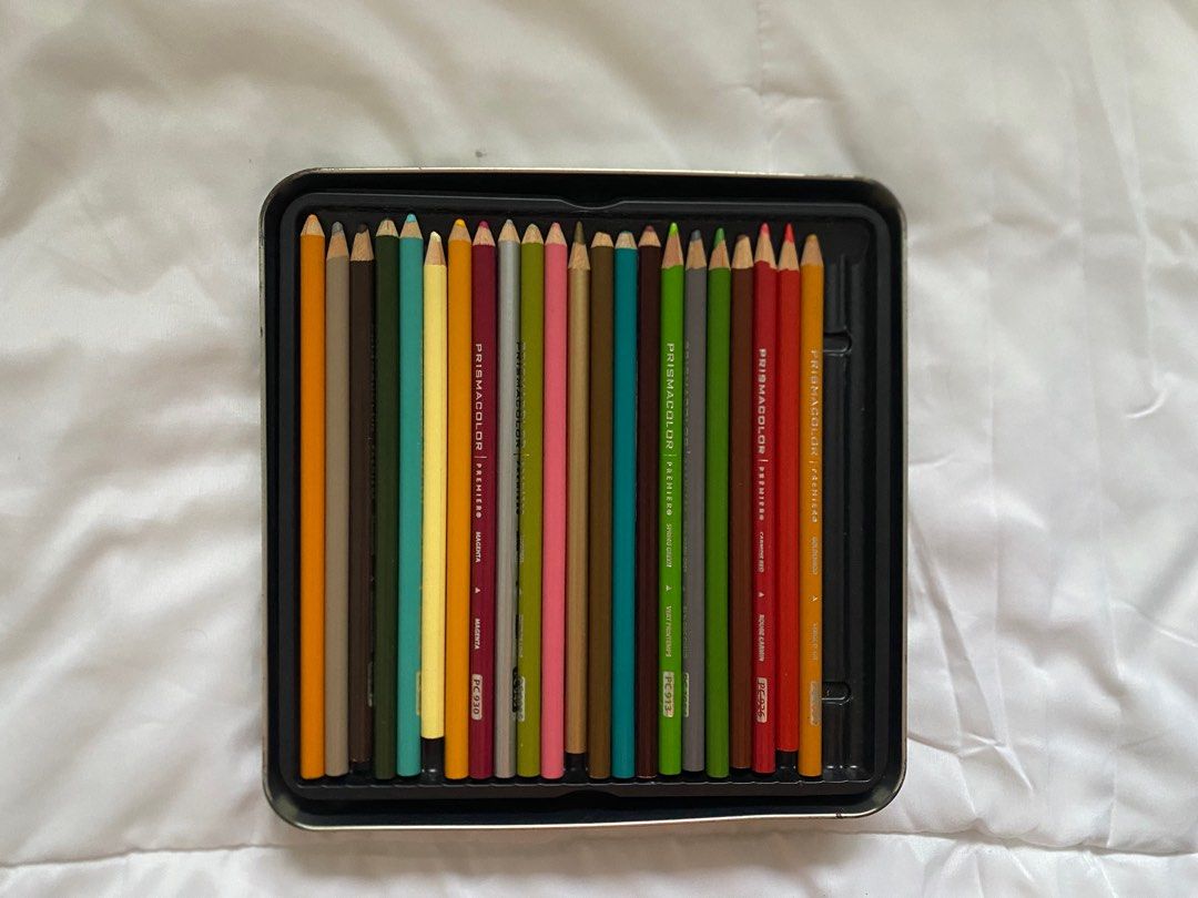 Prismacolor Premier Colored Pencils Set - 72 Colors (Category: Stationery & School Supplies) located in Davao. Submitted by toavstado (Listing ID 1456861506, Image 2). Description: Prismacolor Premier Colored Pencils 72 Pcs Note: Missing 2 pencils Condition: Good as new - not all are sharpened.