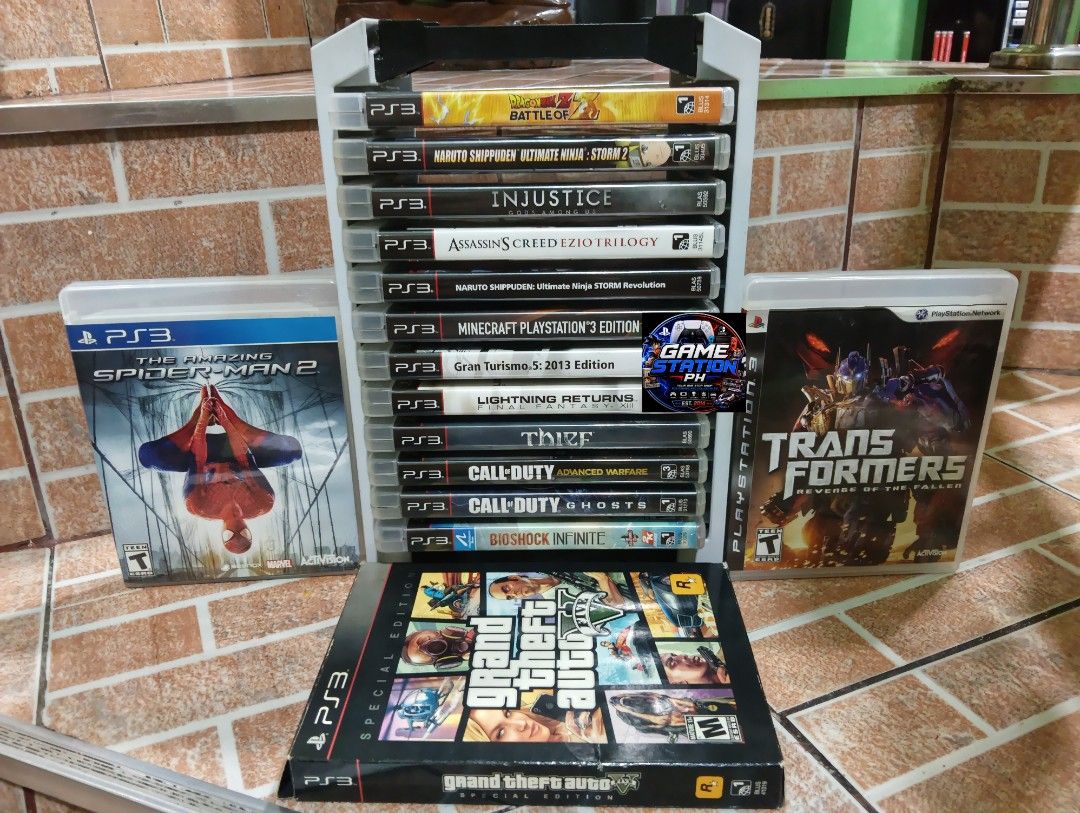 PS3 Games For Sale (Category: PlayStation) located in Caloocan City. Submitted by jbfuenzalida27 (Listing ID 1456817120, Image 1). Description: 🔥For sale: Ps3 games Final fantasy lightning returns Xlll- sold❌ Naruto revolution -400(SOLD)❌ Naruto ultimate ninja storm 2- 300(SOLD)❌ Call of duty advance warfare -250 Call of duty ghosts -250 Transformer revenge of the fallen -sold❌ The amazing Spider-Man 2- 900(SOLD)❌ GTA V Special edition -900sold❌