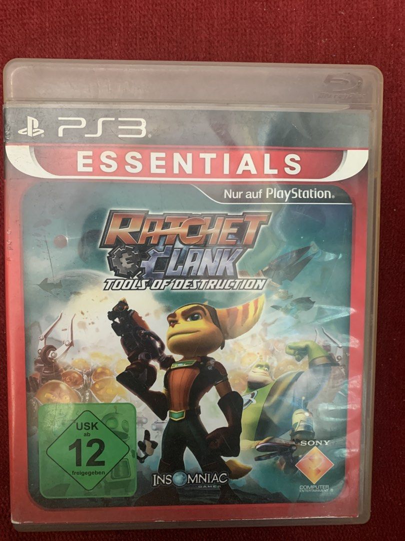 Ratchet & Clank: Tools of Destruction Essentials PS3 Game (Category: PlayStation) located in Makati City. Submitted by emenem.m (Listing ID 1456797159, Image 1). Description: - Ratchet & Clank: Tools of Destruction (Essentials) for PS3 - USK 12 rated action-adventure game - Developed by Insomniac Games - Includes original case - Perfect addition to any PS3 collection.