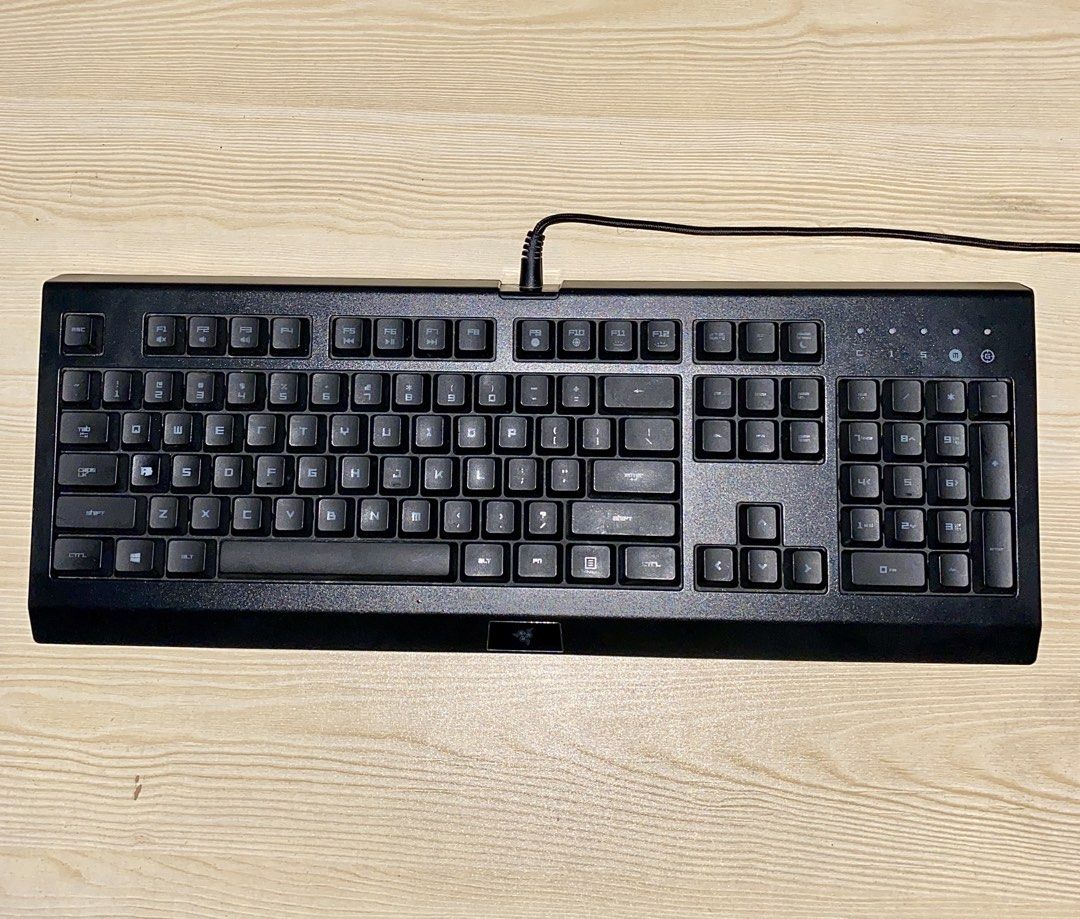 Razor Cynosa Pro Gaming Keyboard (Category: Computer Keyboard) located in Pagbilao. Submitted by thingsbyraph (Listing ID 1456904054, Image 1). Description: FOR SALE — RAZER CYNOSA PRO GAMING KEYBOARD 🎮⌨️ Selling my Razer Cynosa Pro gaming keyboard. Fully working and all keys have been tested. Used but still functional, with some visible signs of use. ✨ Details: • Razer Cynosa Pro • Backlit gaming keyboard • All keys tested and working • Wired U