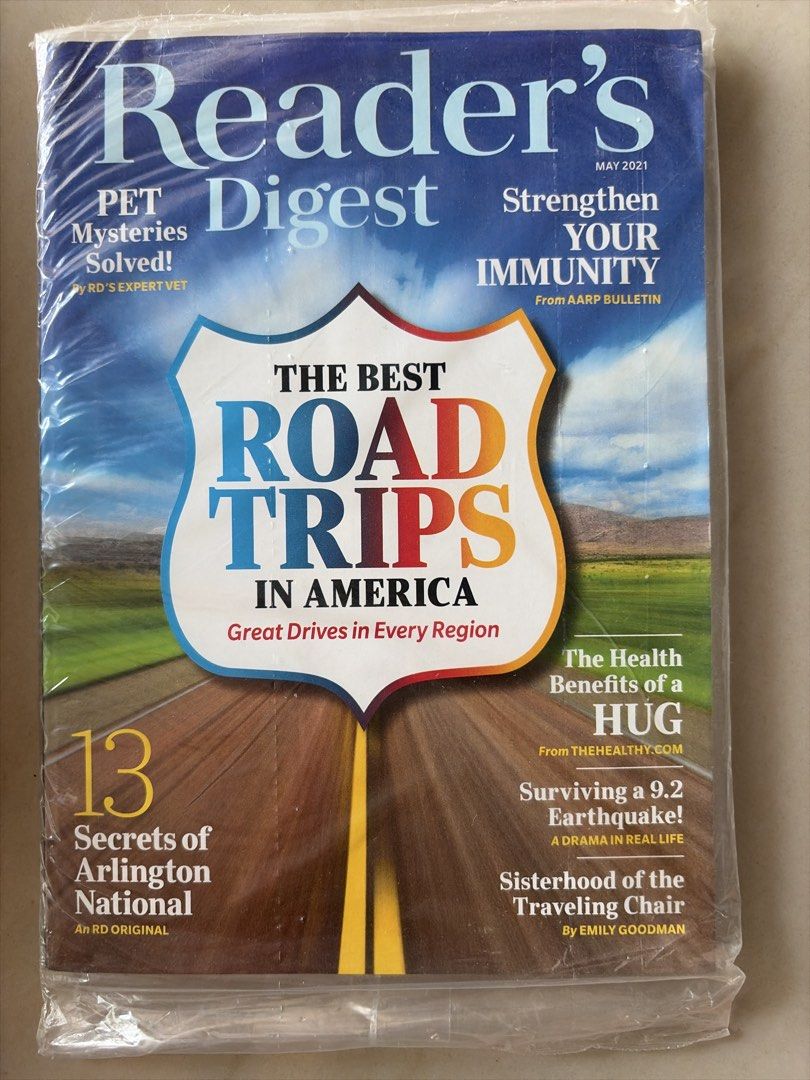 Reader's Digest Magazines - March to September 2021 (Category: Magazines) located in Mandaluyong City. Submitted by charliegirl1028 (Listing ID 1456871533, Image 3). Description: - P50 each - Reader's Digest magazines, US edition - Issues from March to September 2021 - Featured covers: 'Meet the Dogs', 'Don't Waste Your Money', 'Best Road Trips', 'America Tasty', and 'Brain Games' - All magazines are brand new and still in their original plastic 