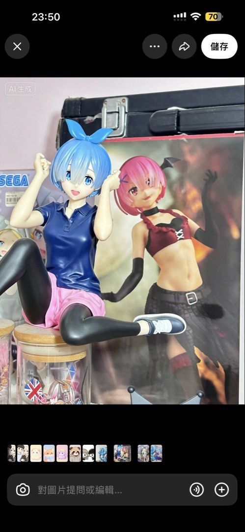 Re:Zero （分類：手辦雕像）位於 Hong Kong。 由 llll1150 提交（商品編號 1456929679，圖片 3）。簡介： 兩隻雷姆一隻拉姆一隻碧翠絲 除咗套衫嘅雷姆，其他都有盒。