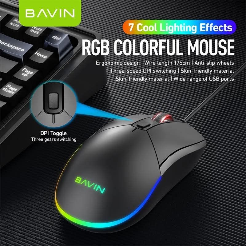 RGB GAMING MOUSE BAVIN BRAND (Category: Mouse & Mousepads) located in Manila. Submitted by erick80762 (Listing ID 1456940999, Image 1). Description: .