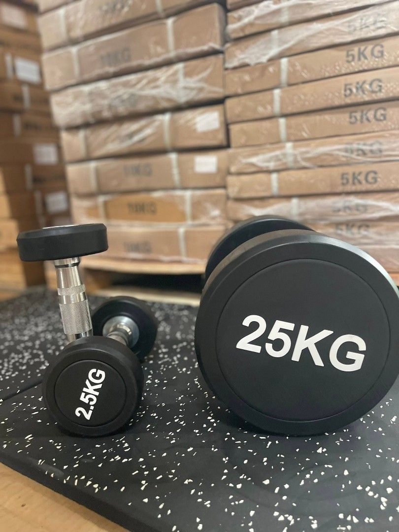 ROUND DUMBBELL SET WITH RACK‼️ (Category: Weights & Dumbbells) located in Meycauayan. Submitted by v_kaaath (Listing ID 1456875194, Image 1). Description: 🏋️ ROUND DUMBBELL SET WITH RACK | 2.5KG–25KG 🔥 Upgrade your home or commercial gym with our Round Dumbbell Set with Rack! Perfect for strength training, muscle building, toning, and everyday workouts. 💪 ⚖️ Available Weights: • 2.5KG • 5KG • 10KG • 15KG • 20KG • 25KG ✅ Heavy-Duty & Durable ✅ 