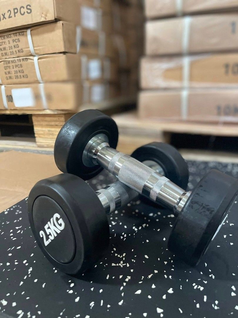 ROUND DUMBBELL SET WITH RACK‼️ (Category: Weights & Dumbbells) located in Meycauayan. Submitted by v_kaaath (Listing ID 1456875194, Image 2). Description: 🏋️ ROUND DUMBBELL SET WITH RACK | 2.5KG–25KG 🔥 Upgrade your home or commercial gym with our Round Dumbbell Set with Rack! Perfect for strength training, muscle building, toning, and everyday workouts. 💪 ⚖️ Available Weights: • 2.5KG • 5KG • 10KG • 15KG • 20KG • 25KG ✅ Heavy-Duty & Durable ✅ 