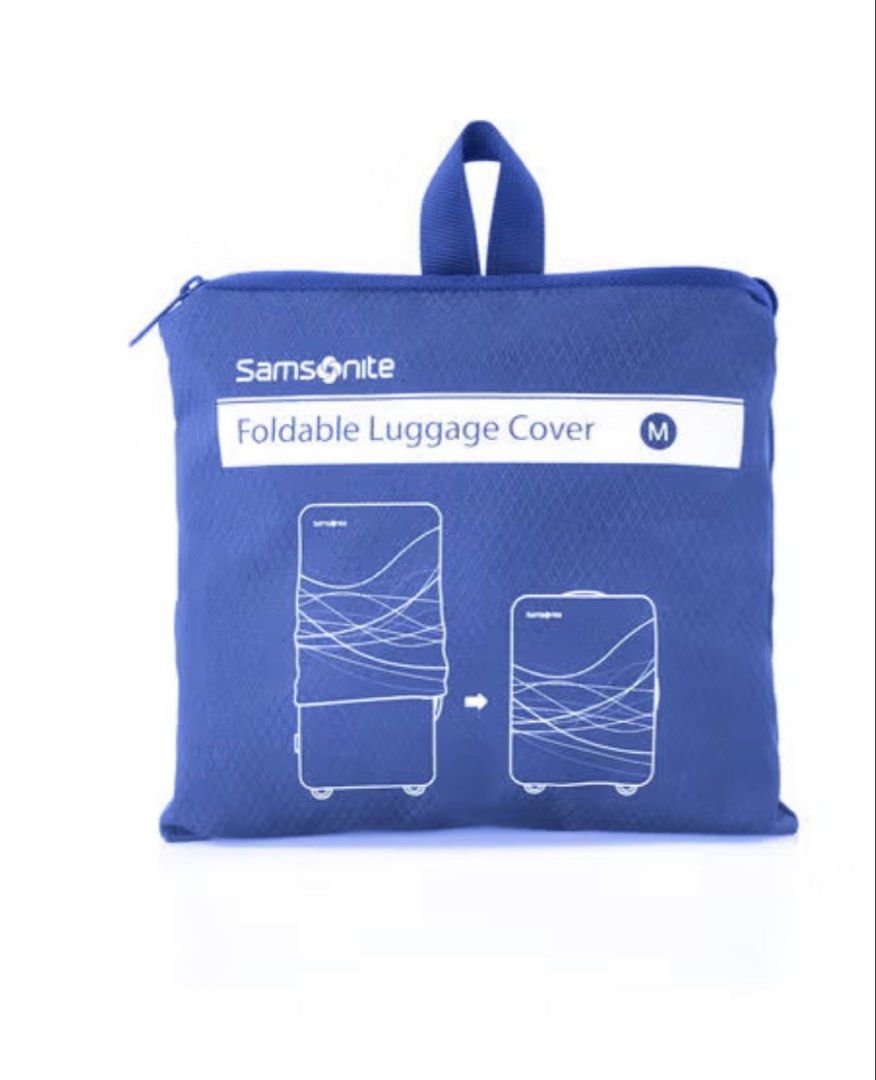 Samsonite Foldable luggage cover- medium-blue (Category: Luggage) located in Makati City. Submitted by allanils (Listing ID 1456901361, Image 2). Description: Bought in samsonite Never used with tag Medium, color blue MOP - gcash Lalamove or pick up Location - avida asten starbucks brgy san antonio makati city Message for other question.