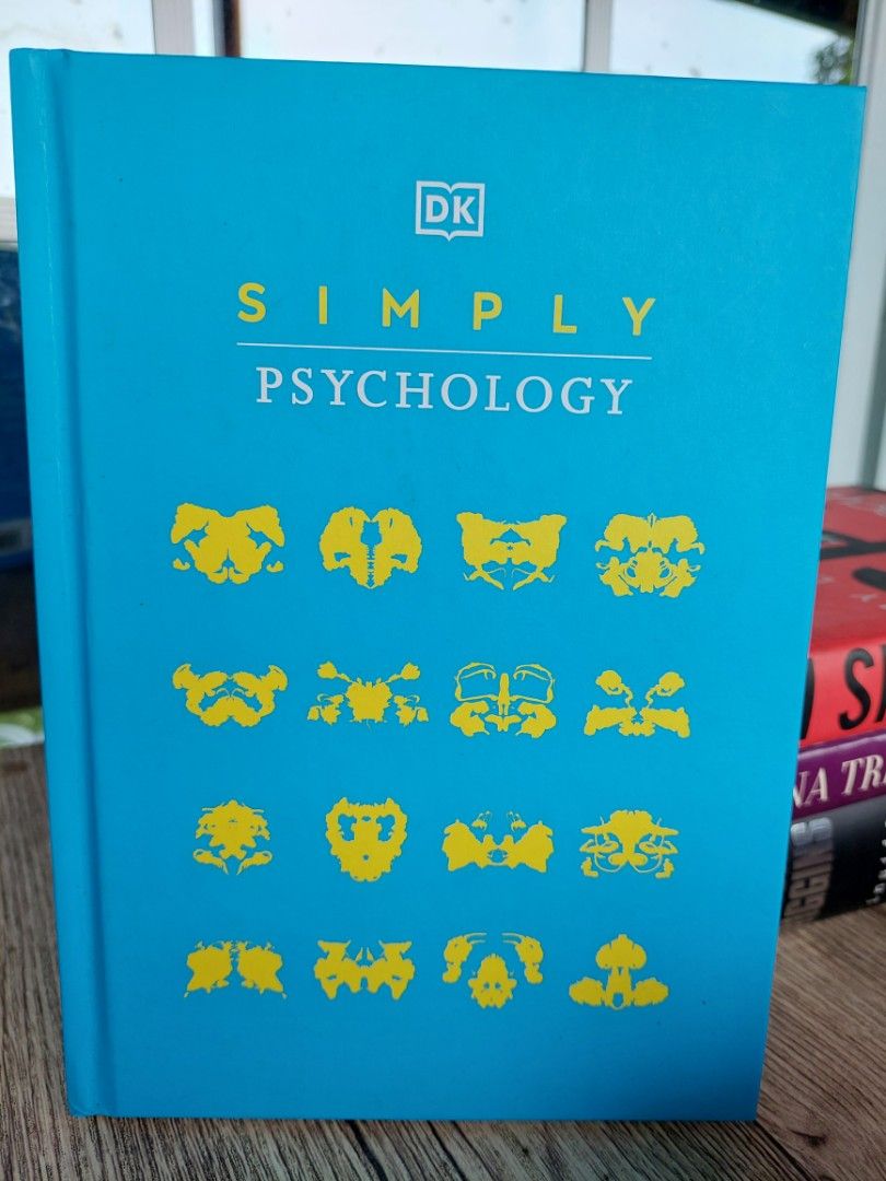 Simply Psychology DK Book Hardbound (Category: Textbooks) located in Manila. Submitted by anjque (Listing ID 1456844298, Image 1). Description: - DK book on Simply Psychology - Features iconic Rorschach inkblot test designs on the cover - Perfect for anyone interested in learning about psychology - A straightforward and easy-to-understand guide to the subject - Colored Illustrations - Glossy paper.