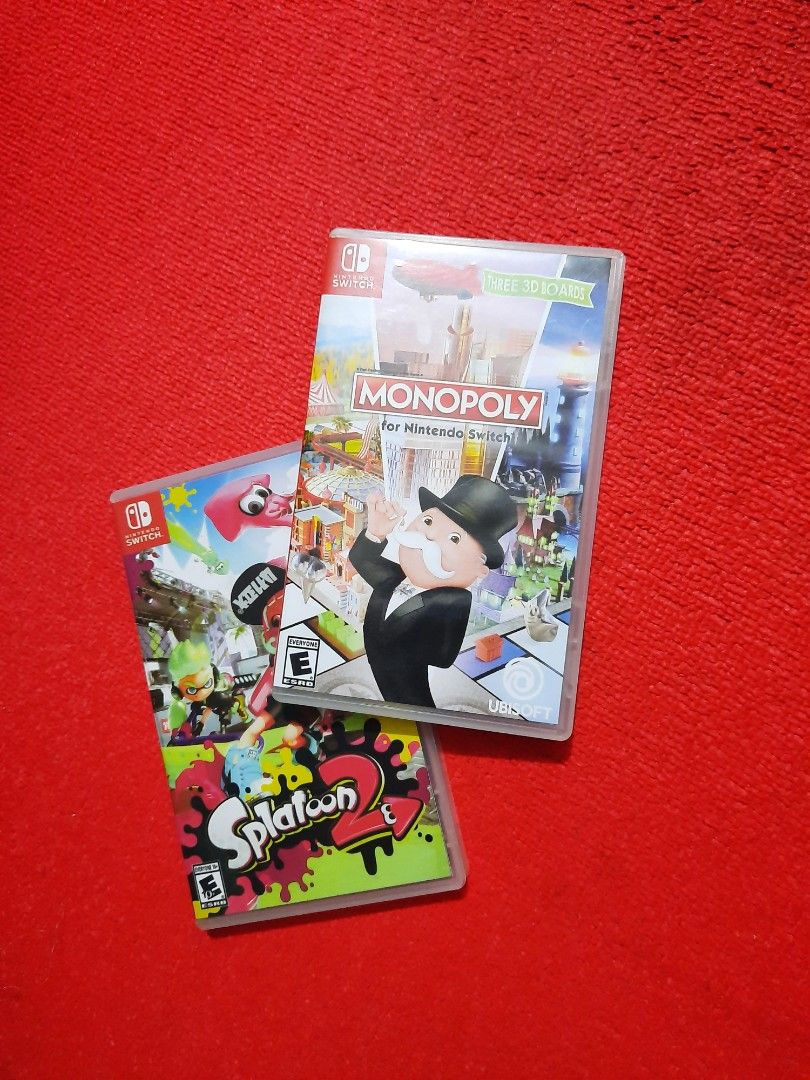 Splatoon 2 and Monopoly (Category: Nintendo) located in Quezon City. Submitted by ZeldaMACcloud (Listing ID 1456810900, Image 2). Description: splatoon 2 - 1,300 Monopoly - 1,300 Quezon city , commonwealth meet up malls, for sale only.