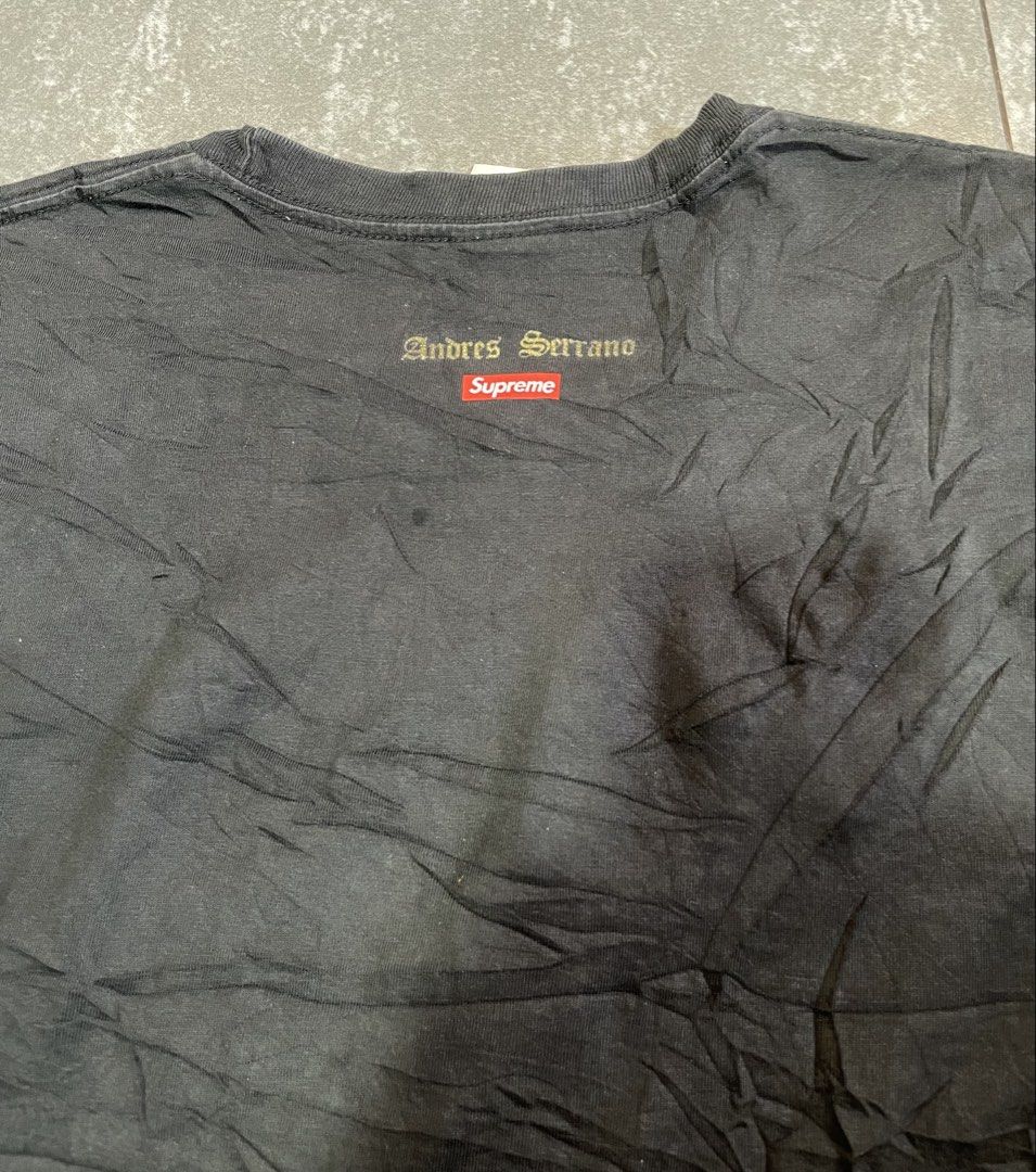 Supreme (Category: Tshirts & Polo Shirts ) located in Calapan. Submitted by lucasthrifts (Listing ID 1456800868, Image 3). Description: Supreme x Andres Serrano Piss j3sus tee Presentable Condition Print still solid Large.