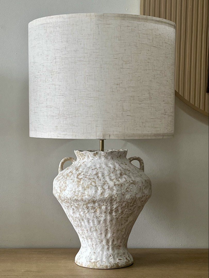 New Ceramic Table Lamp (SIENNA) (Category: Lighting) located in Mandaluyong City. Submitted by houseof1980 (Listing ID 1423335293, Image 1). Description: SIENNA Table lamp Measures 33cm L x 33cm D x 55cm H Use E27 bulb 220v, wired Ceramic base.