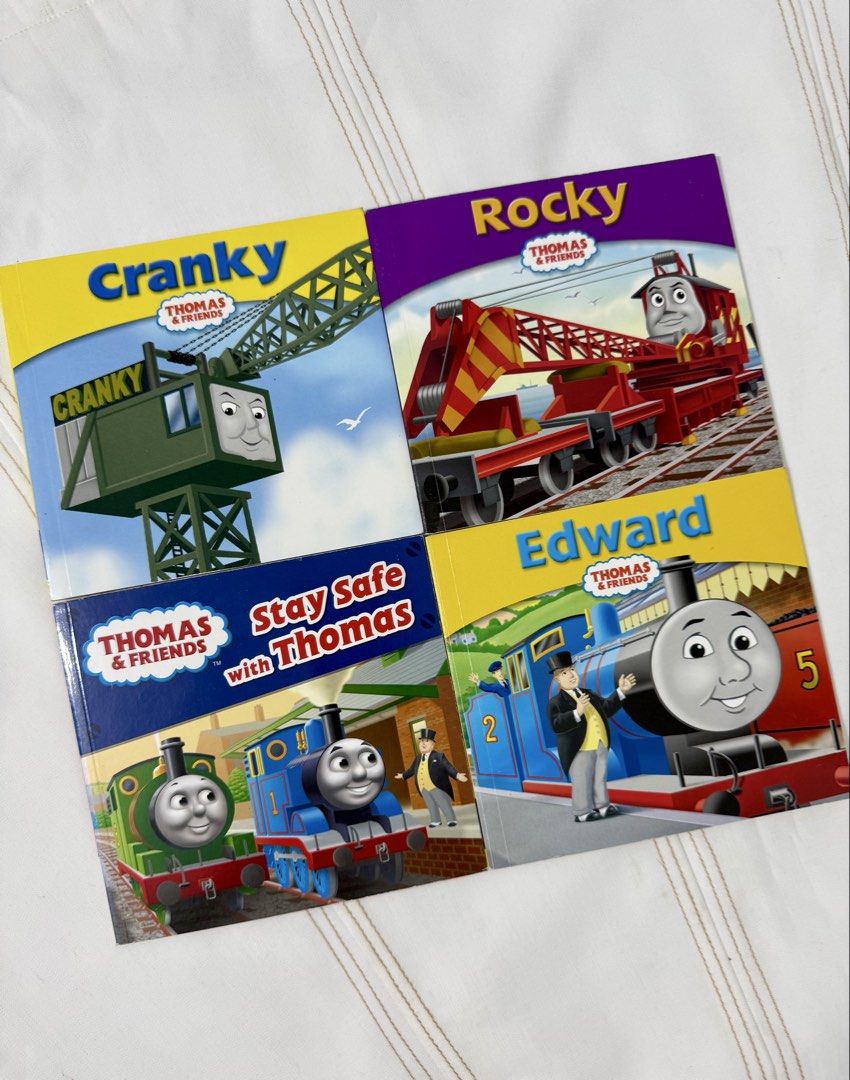 Thomas & Friends Story Books Collection (Category: Children's Books) located in San Mateo. Submitted by gotchufinds (Listing ID 1456858281, Image 3). Description: 💵 30 each | 4pcs for 100 📚 Thomas & Friends story books featuring Thomas, Percy, James, Gordon, and more. Colorful and engaging, perfect for young fans and bedtime stories. Includes 'Stay Safe with Thomas' titles..