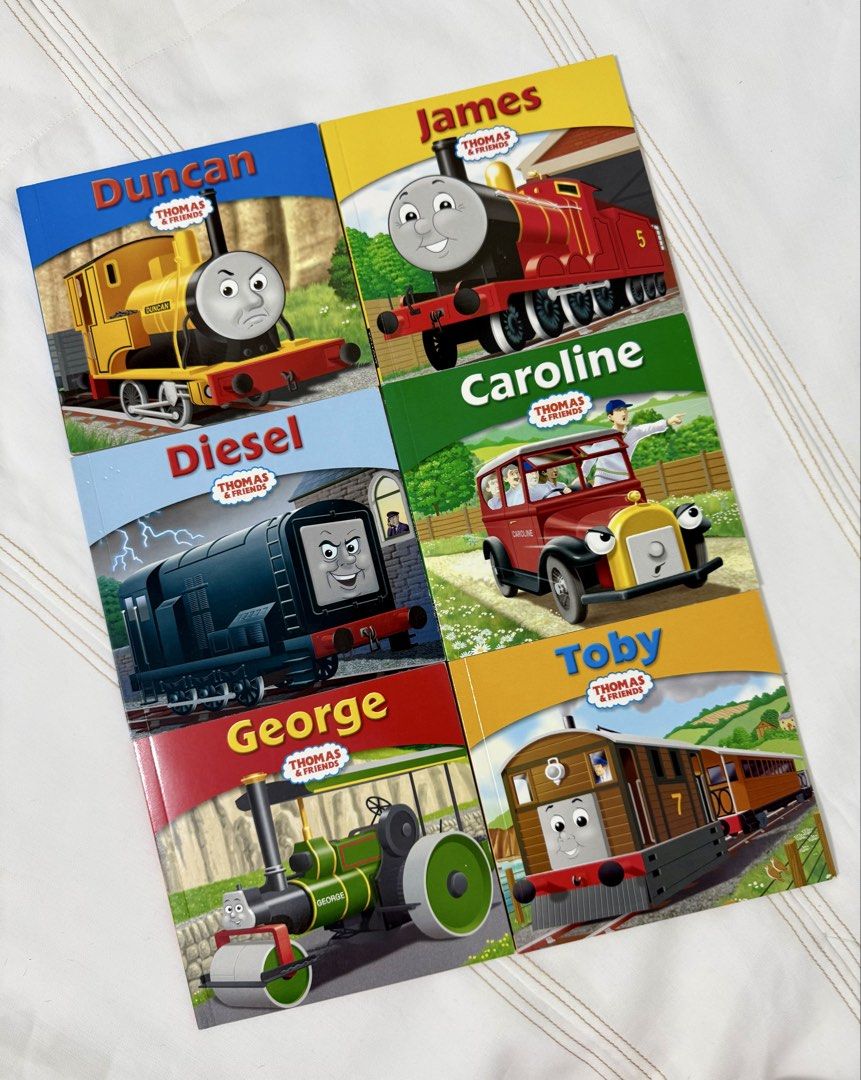 Thomas & Friends Story Books Collection (Category: Children's Books) located in San Mateo. Submitted by gotchufinds (Listing ID 1456858281, Image 1). Description: 💵 30 each | 4pcs for 100 📚 Thomas & Friends story books featuring Thomas, Percy, James, Gordon, and more. Colorful and engaging, perfect for young fans and bedtime stories. Includes 'Stay Safe with Thomas' titles..
