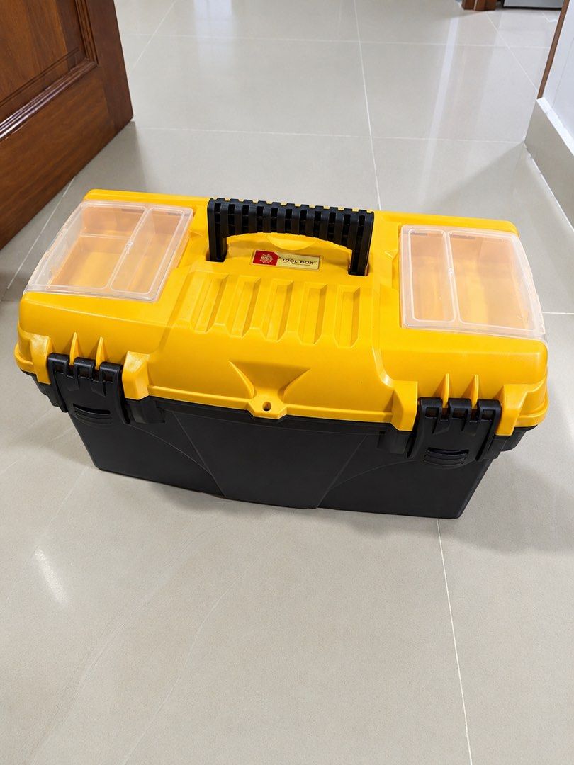 Tools box (Category: Home Improvement Tools & Accessories) located in Singapore. Submitted by theluckystore88 (Listing ID 1456930296, Image 1). Description: READ DETAILS 🔻🔻🔻🔻🔻 L48 D26 H25 Self collection at Hougang St 22 All items once sold no refundable or exchangeable.