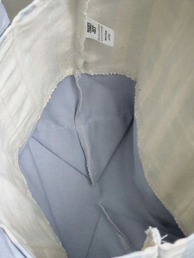 Trader Joe's Blue Striped Mini Tote (Category: Tote Bags) located in Binan City. Submitted by dottienook (Listing ID 1456929386, Image 3). Description: striped, mini canvas. tote bag sf at buyers expense. dm for more details.