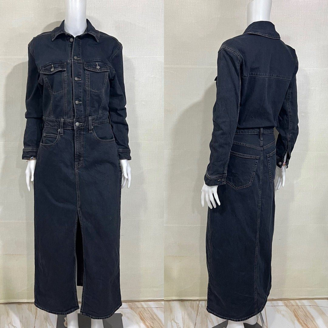 Universal Thread Front High Slit Denim Dress (Category: Dresses) located in Cebu City. Submitted by kei.flmn (Listing ID 1456871899, Image 2). Description: 📌PLEASE READ BEFORE MAKING AN OFFER Excellent Condition (No issues) Size:Fits Small (S) - [x] Flat Lay Measurements (in inches): - [x] Bust: 38-40” | Waist: 30” (with side pockets) - [x] Length Reference: Mannequin Height : 5’4” (First-come, first-served basis) Due to an increased number of j