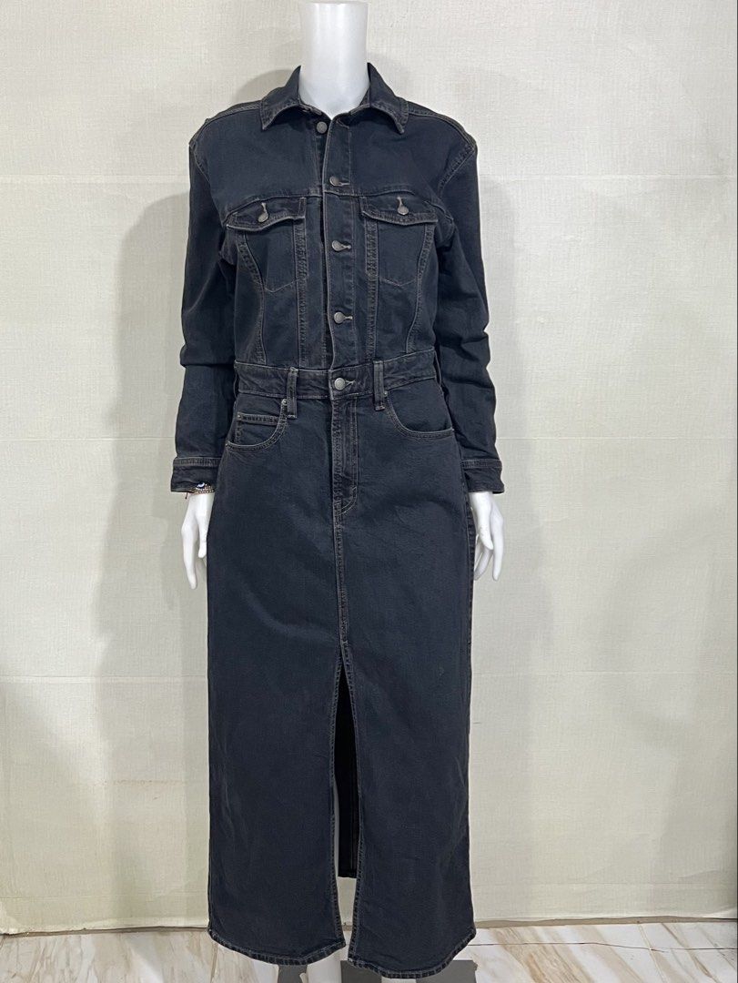 Universal Thread Front High Slit Denim Dress (Category: Dresses) located in Cebu City. Submitted by kei.flmn (Listing ID 1456871899, Image 3). Description: 📌PLEASE READ BEFORE MAKING AN OFFER Excellent Condition (No issues) Size:Fits Small (S) - [x] Flat Lay Measurements (in inches): - [x] Bust: 38-40” | Waist: 30” (with side pockets) - [x] Length Reference: Mannequin Height : 5’4” (First-come, first-served basis) Due to an increased number of j