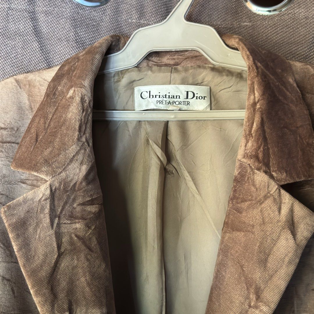 Vintage Christian Dior Suede Blazer (Category: Luxury Apparel) located in Ozamiz City. Submitted by vanouy (Listing ID 1456784150, Image 2). Description: 18x24.