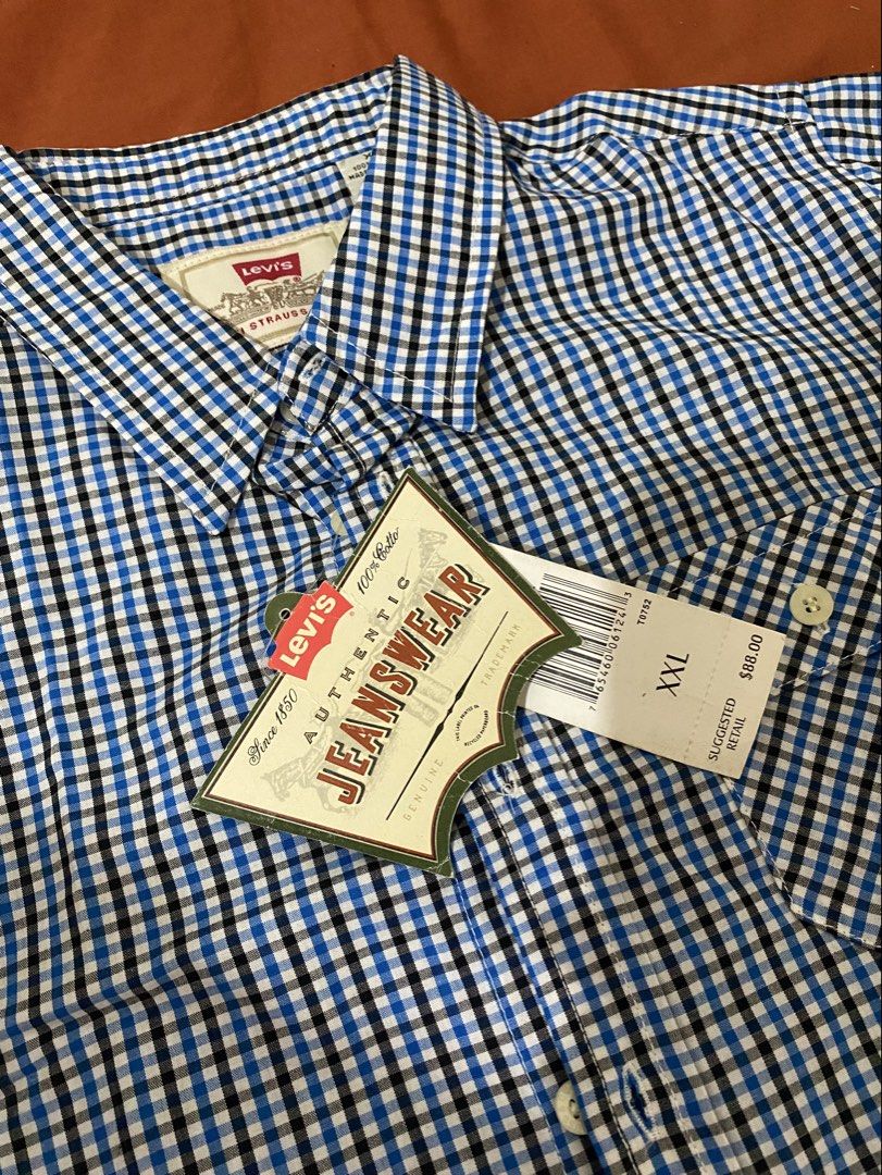 vintage Levi's short-sleeve button-up shirt (Category: Others Tops) located in Subic. Submitted by shes2pid_ (Listing ID 1456832998, Image 2). Description: vintage Levi’s short-sleeve button-up shirt ~ xs to small (xxl on tag - kids size) ~ with original tags ~ not yet used, worn sa mannequin lang :).