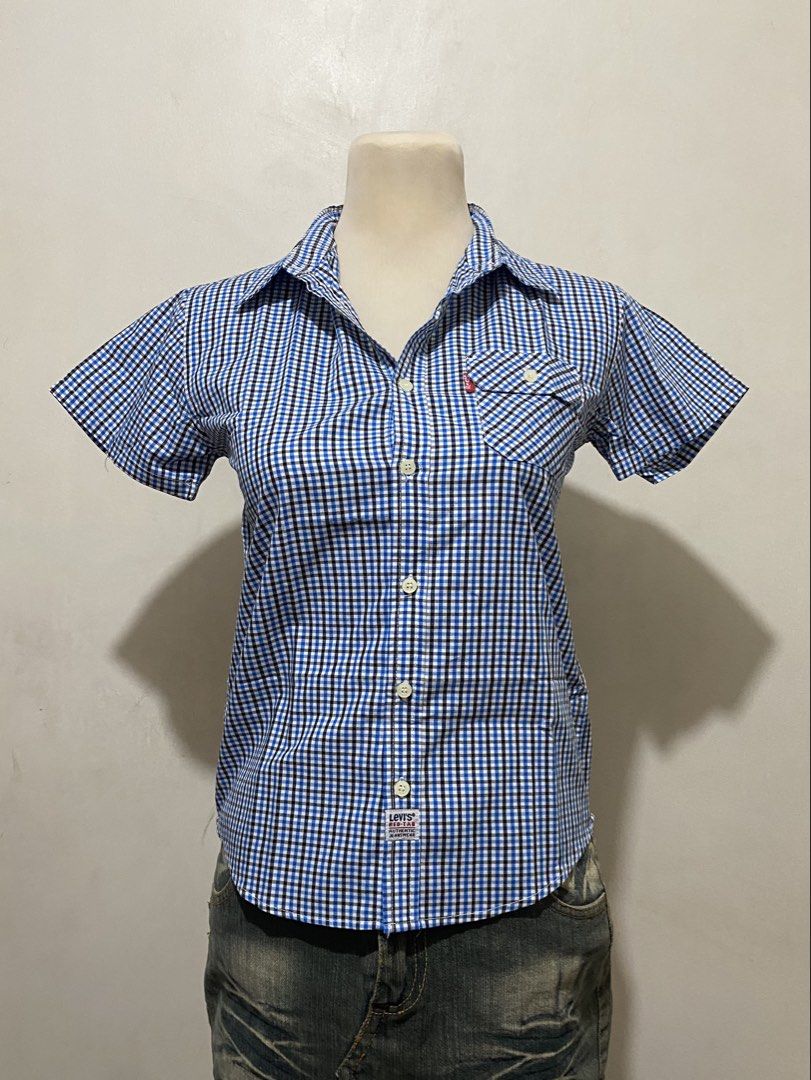 vintage Levi's short-sleeve button-up shirt (Category: Others Tops) located in Subic. Submitted by shes2pid_ (Listing ID 1456832998, Image 1). Description: vintage Levi’s short-sleeve button-up shirt ~ xs to small (xxl on tag - kids size) ~ with original tags ~ not yet used, worn sa mannequin lang :).