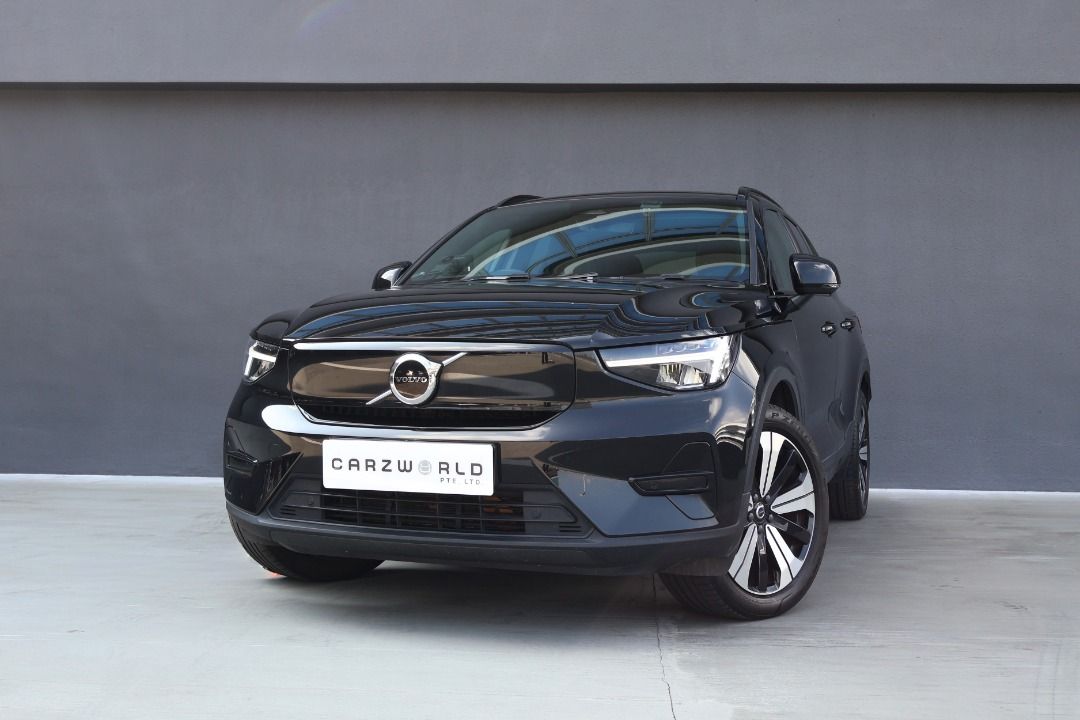 Volvo XC40 Electric Recharge Plus 69 kWh (A) (Category: Used Cars) located in Singapore. Submitted by carzworld.pteltd (Listing ID 1456865475, Image 1). Description: Viewing Strictly By Appointment Only! Low Interest Rate & Flexible Bank / In House Loan Available All Trade-In Are Welcome Message to: 💬96437773 Features Fully electric, 69kwh, 227bhp/330nm, city safety, driving assistance, SRS airbags, park assist. Accessories Keyless entry/start, 