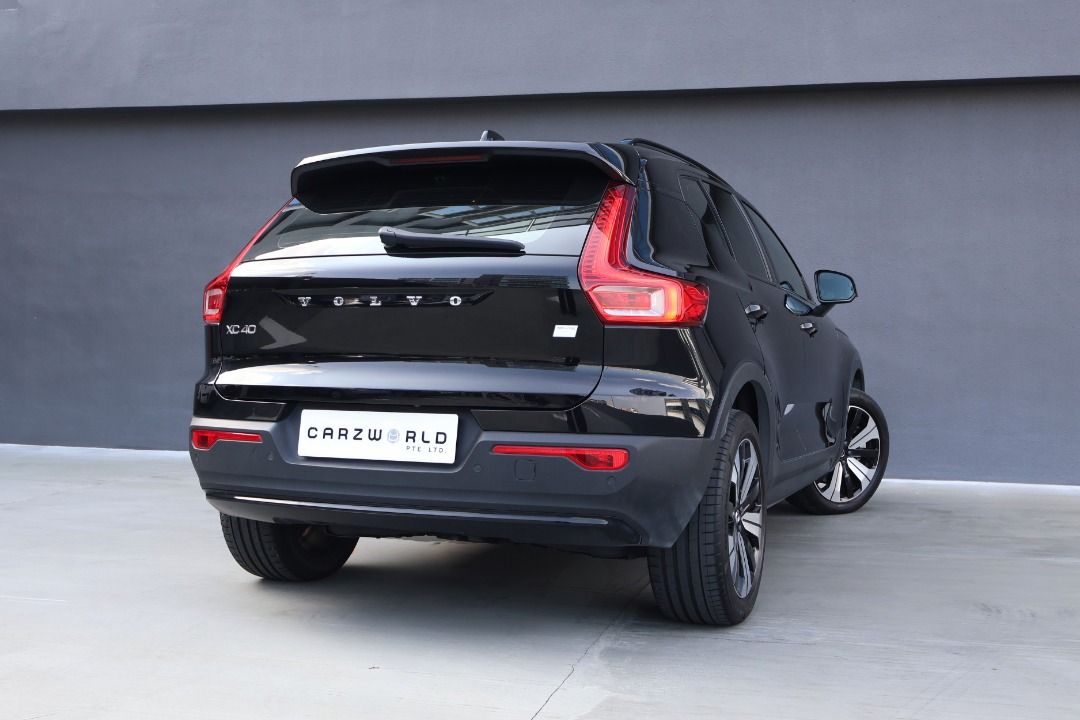 Volvo XC40 Electric Recharge Plus 69 kWh (A) (Category: Used Cars) located in Singapore. Submitted by carzworld.pteltd (Listing ID 1456865475, Image 3). Description: Viewing Strictly By Appointment Only! Low Interest Rate & Flexible Bank / In House Loan Available All Trade-In Are Welcome Message to: 💬96437773 Features Fully electric, 69kwh, 227bhp/330nm, city safety, driving assistance, SRS airbags, park assist. Accessories Keyless entry/start, 