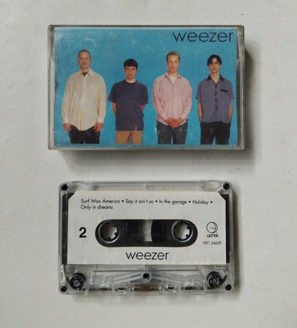 WEEZER - BLUE ALBUM ( CASSETTE ) (Category: CDs & DVDs) located in Makati City. Submitted by KAMUSIKATAYO (Listing ID 1456820391, Image 1). Description: VERY GOOD CONDITION.