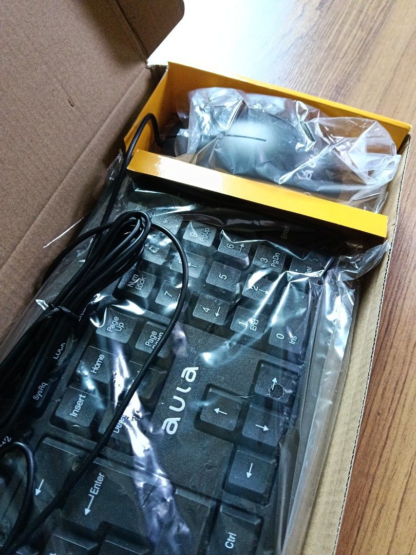 Wired Keyboard and Mouse (Category: Computer Keyboard) located in Quezon City. Submitted by aplingaling (Listing ID 1456819319, Image 3). Description: Brand-new wired keyboard and mouse ... Never used and sealed..
