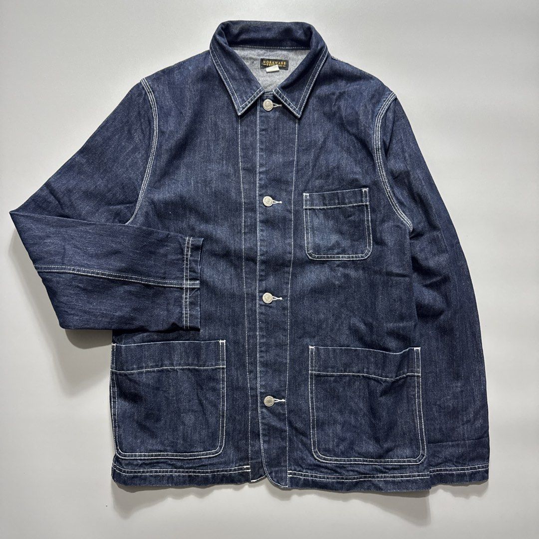 WORKWARE 3 DAYS UNION Denim Chore Jacket - Size Small (Category: Coats, Jackets and Outerwear) located in Santa Cruz. Submitted by eightvilla (Listing ID 1456936829, Image 2). Description: Workware 3Days Union Jacket Denim workwear jacket, classic utility style. Width – 19 Length – 27 .