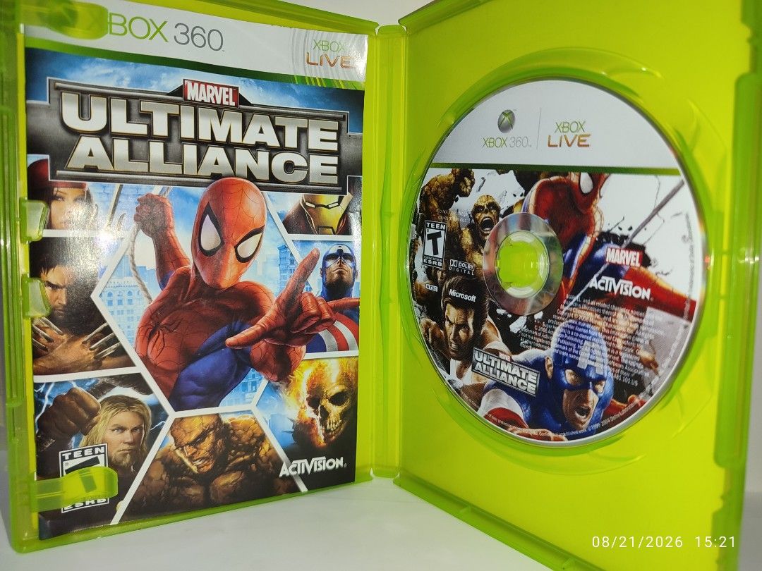 XBOX 360 - Marvel Ultimate Alliance (PRE-LOVED) "Open Region" (Category: Xbox) located in Mendez-Nunez. Submitted by sf2_gameshop (Listing ID 1456851759, Image 3). Description: PLEASE READ This is an open region game meaning, it will work on any Xbox 360 unit regardless of region. PAL - √ (Yes) NTSC/J - √ (Yes) NTSC - √ (Yes) CONDITION: a pre-loved item that is in great condition. Tested working. It comes with the game manual. GENRE: Action role-