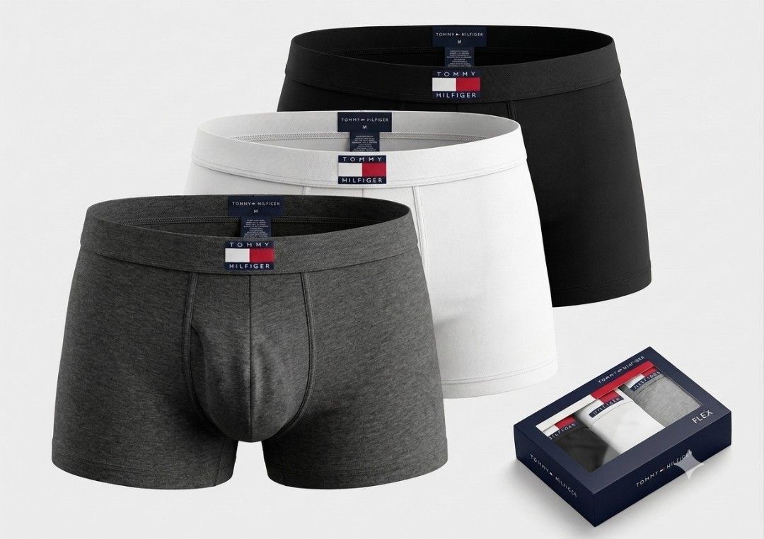 3 pcs Tommy Hilfiger boxers (Category: Underwear) located in Manila. Submitted by shine8889 (Listing ID 1457063889, Image 2). Description: large..34-36 xl...36-38 xxl...38-40 COD.